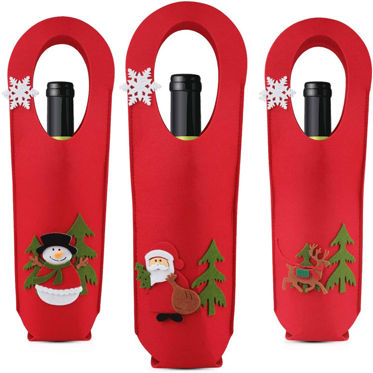 Customized single bottle red wine wine bag neoprene insulated waterproof wine bag for holiday gifts