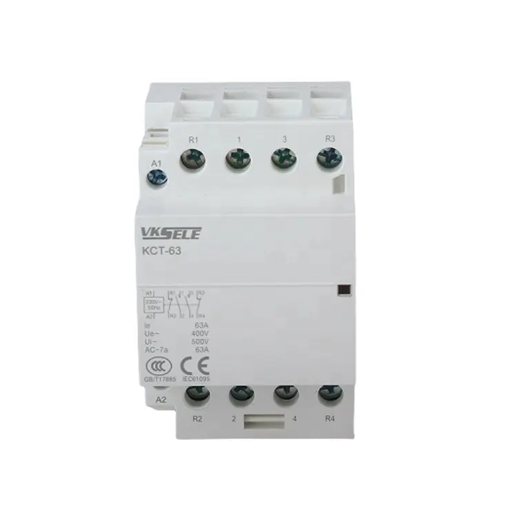 KCT-63 VCT-63 3 pole modular contactor 63A 12V 24V 48V 110V 220V electrical magnetic AC household contactor