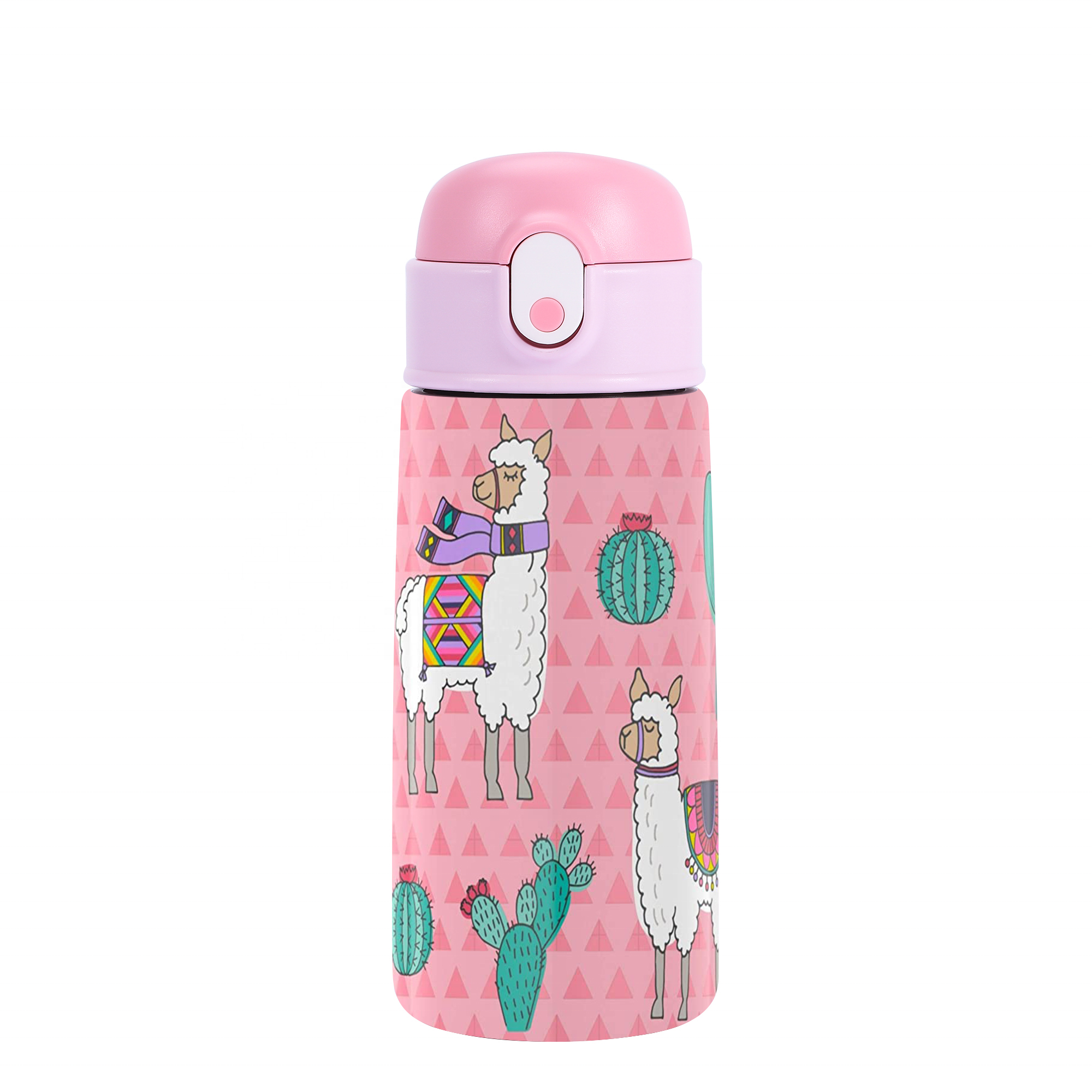 2021 New 16oz cute new design BPA free stainless steel kids water bottle with straw