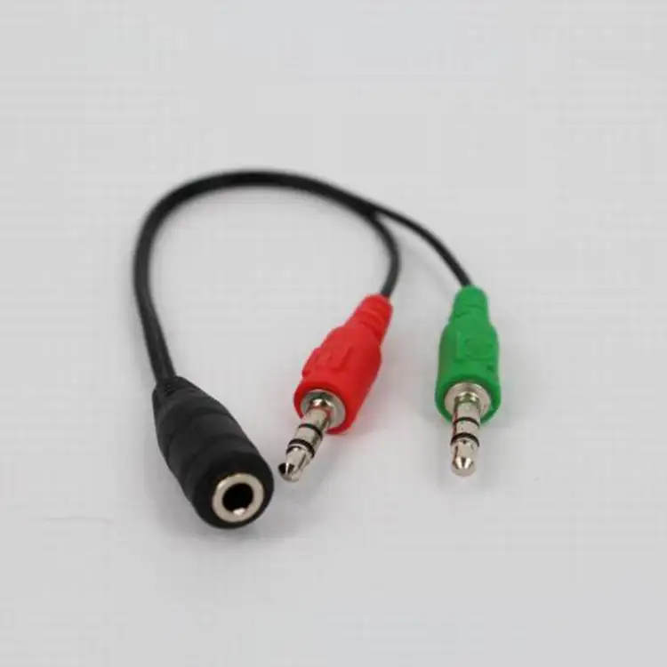 Hot Sale 3.5mm Mic Earphone Headphones Jack Stereo Audio Splitter Cable