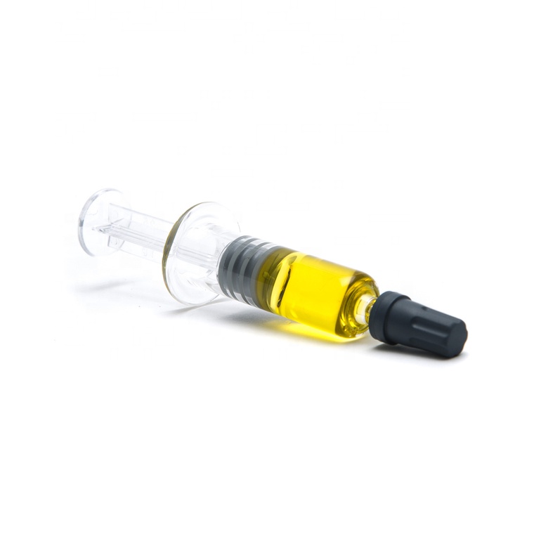 Пользовательский логотип 1 мл Cbd стеклянный Luer замок масляный шприц