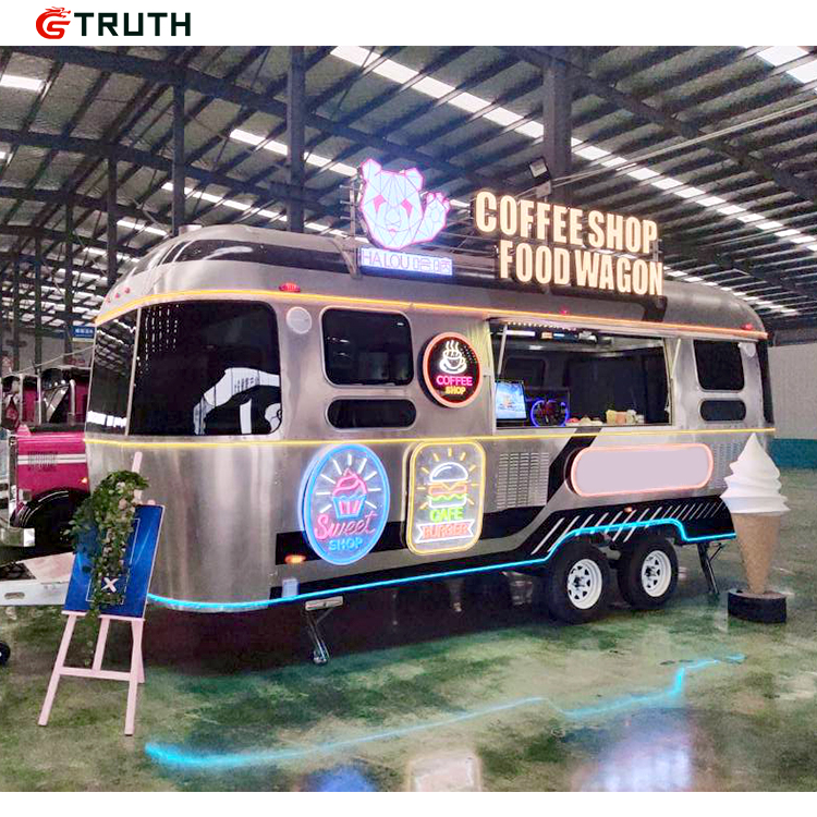 Новейший дизайн airstream, трейлер для еды, мобильный гамбургер, комбинированный пищевой грузовик для продажи