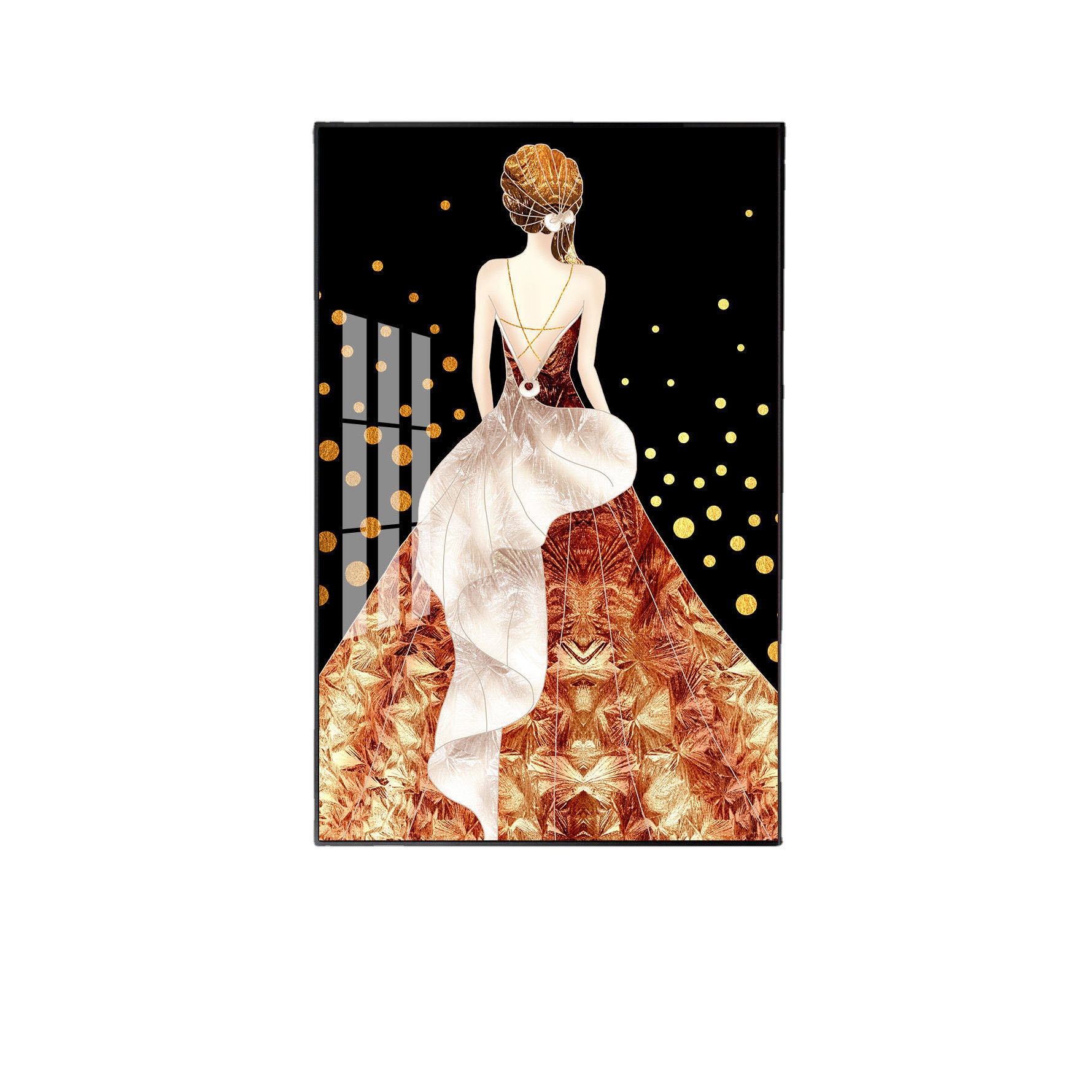 Wall frame home decoration aesthetic prints painting modern light luxury elegant girl colour enamals 3D diamond painting artwork
