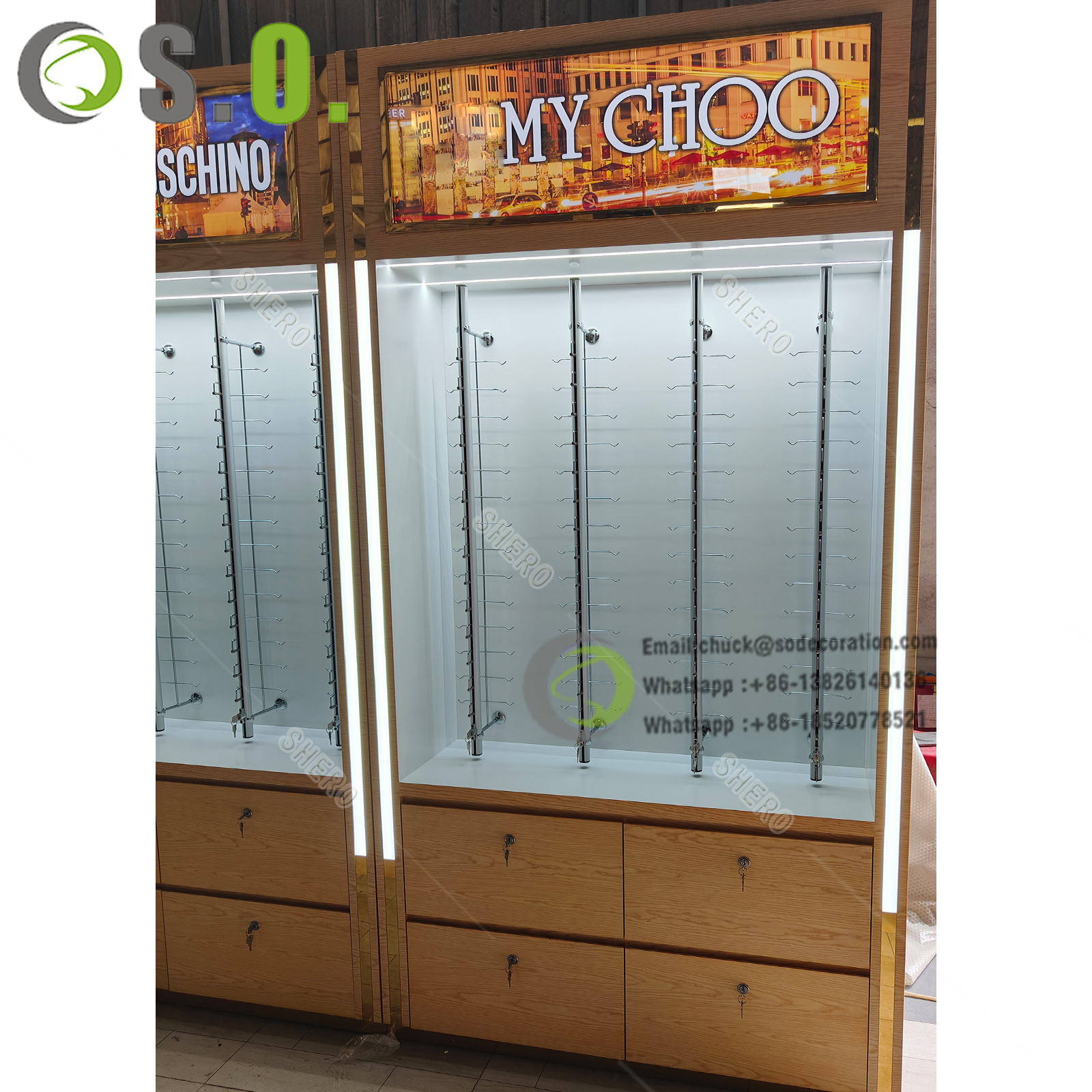 High End Suitable Price Duty Free Shop Display Cabinet Accessories Shelf Furniture