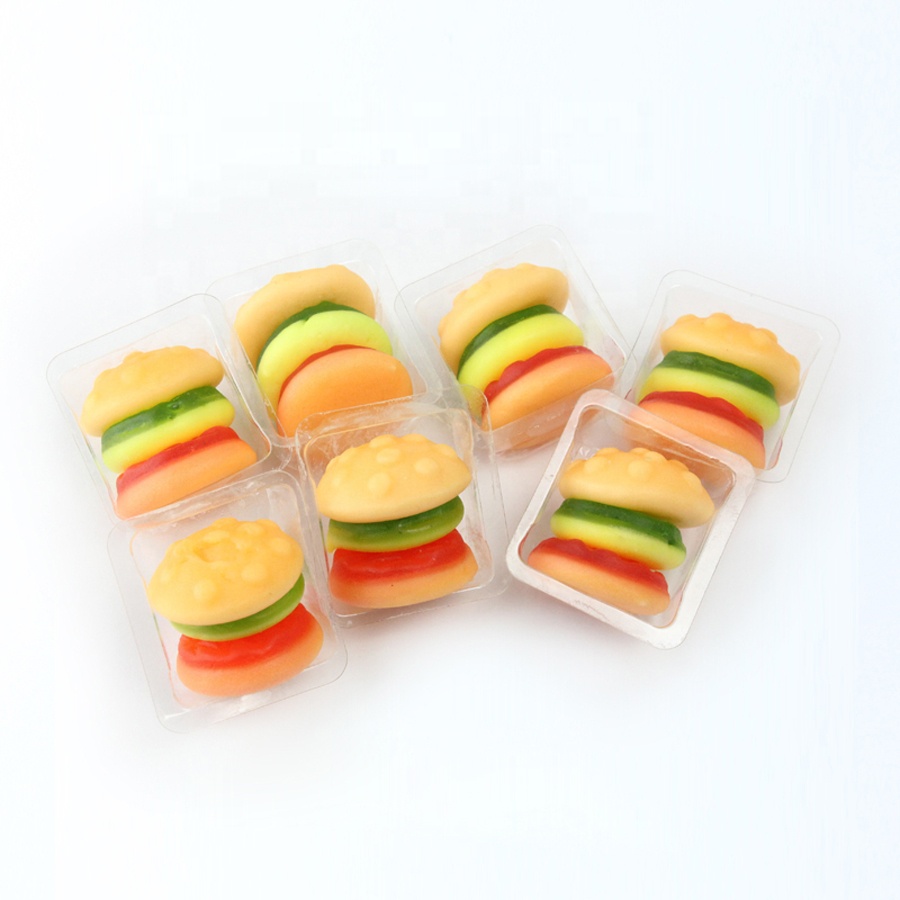 Fast Food Series Individual Packed Mini Burger Shaped Gummy Candy