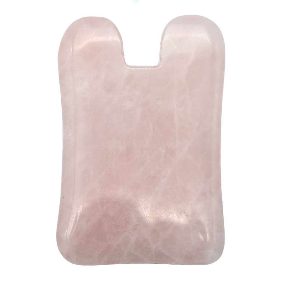 Оригинальный массажный инструмент Gua Sha для выскабливания, розовая u-образная доска Guasha, массажер для лица, традиционный скребок, инструмент, розовый кварц Gua Sha