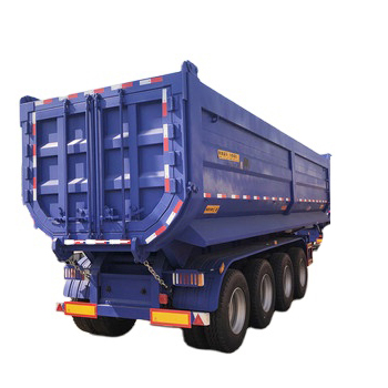 Hydraulic cylinder 40 CBM 50 ton 4 Axles U type 50 tons End Dump Trailer Tipper Semi Truck Trailer for sale
