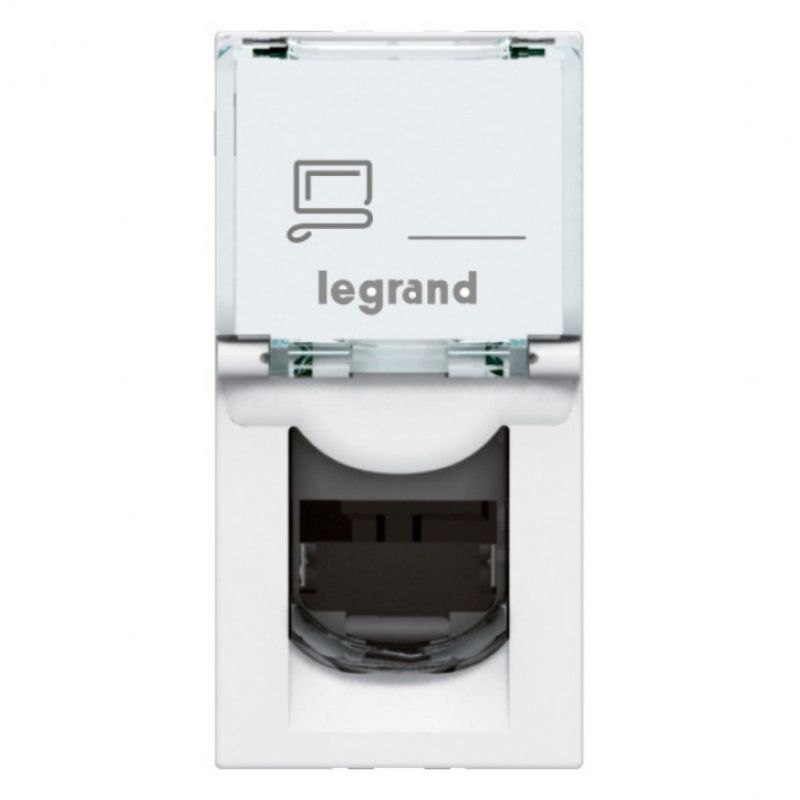 Legrand Тип RJ45 безинструментальный CAT6A UTP 1 модуль сеть Keystone Jack Франция белая Лицевая панель французский один порт 45*22,5 мм