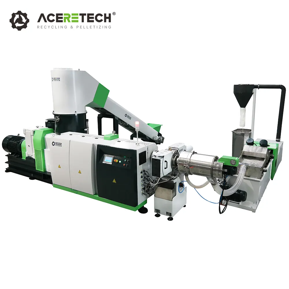 ACERETECH Hdpe Ldpe Recycling Pelletizing Line / Waste Plastic Granules Making Machine Price