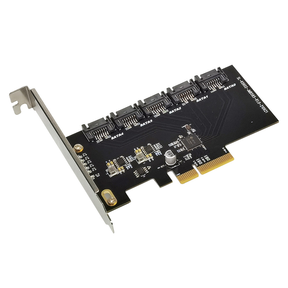 Плата расширения на 5 портов SATA 3 PCI Express, PCI-E контроллер PCIE-SATA карта SATA3.0 6 Гб адаптер, дополнительные карты для HDD SSD