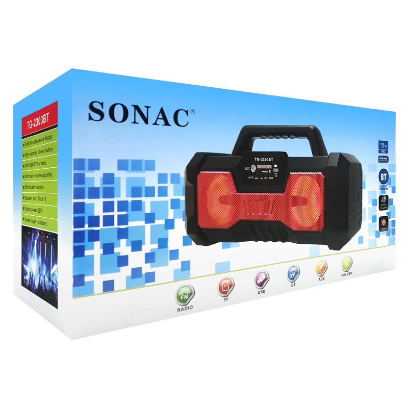 Sonac 2303BT Открытый Мини Портативный беспроводной синий зуб динамик бас-динамик