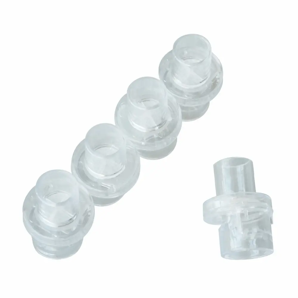 Transparent Oxygen Inlet Mouthpiece For CPR Resuscitator Mask With One-way Valve