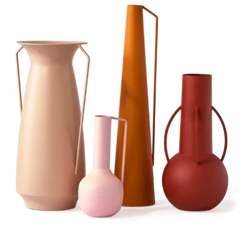 Indian Handicrafts Modern Flower Vase Iron Metal Vases Tabletop Decoration Flower Pitcher Clear Vases