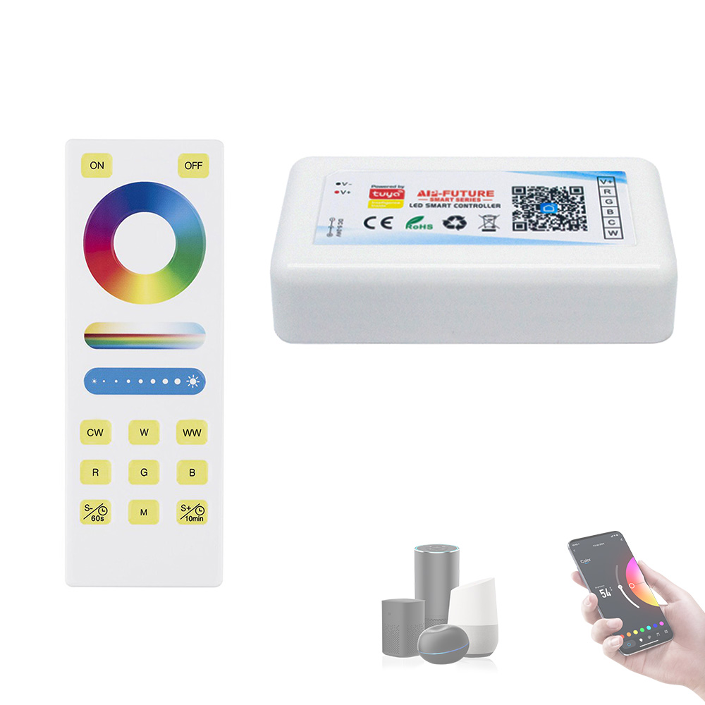 Светодиодный контроллер rgbcw с Wi-Fi, 6 контактов, 5 В, 12 В, 24 В, 144 Вт, 5 каналов, Rgb, CCT, rgbww, rgbcct, светодиодные полосы, Радиочастотный пульт дистанционного управления, светодиодный Wi-Fi контроллер