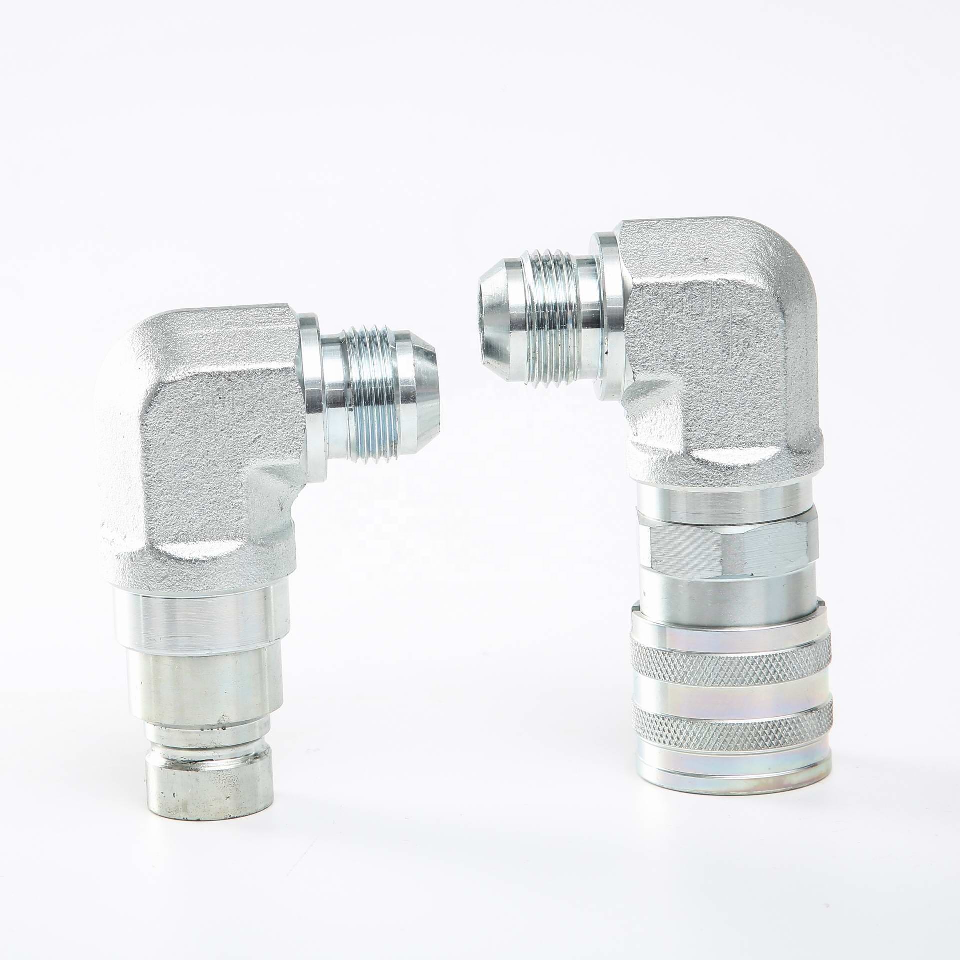 New valve design 1/4'' 90 degree angle flat face hydraulic quick release couplings 16028 coupler sets