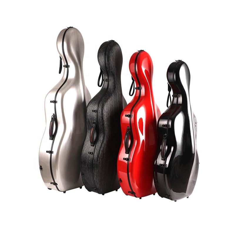 High Quality Custom OEM colourful composite layers of fiberglass aviation foam and polycarbonate cello case 4/4 3/4 1/2 1/4