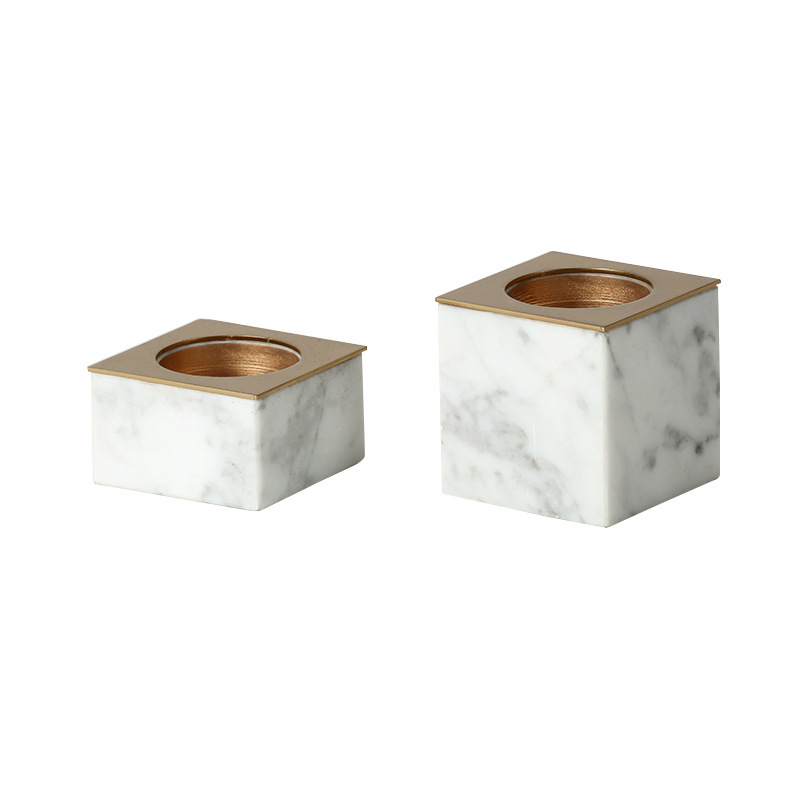 Nordic luxury marble Candlestick candlelight dinner props decoration tea light candle holder