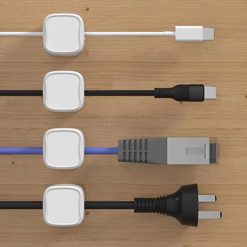 Hot Selling Magnetic Cable Organizer, Under Desk Cable Management, Adhesive Wire Holder for Home Office Desk Car Interior Wall