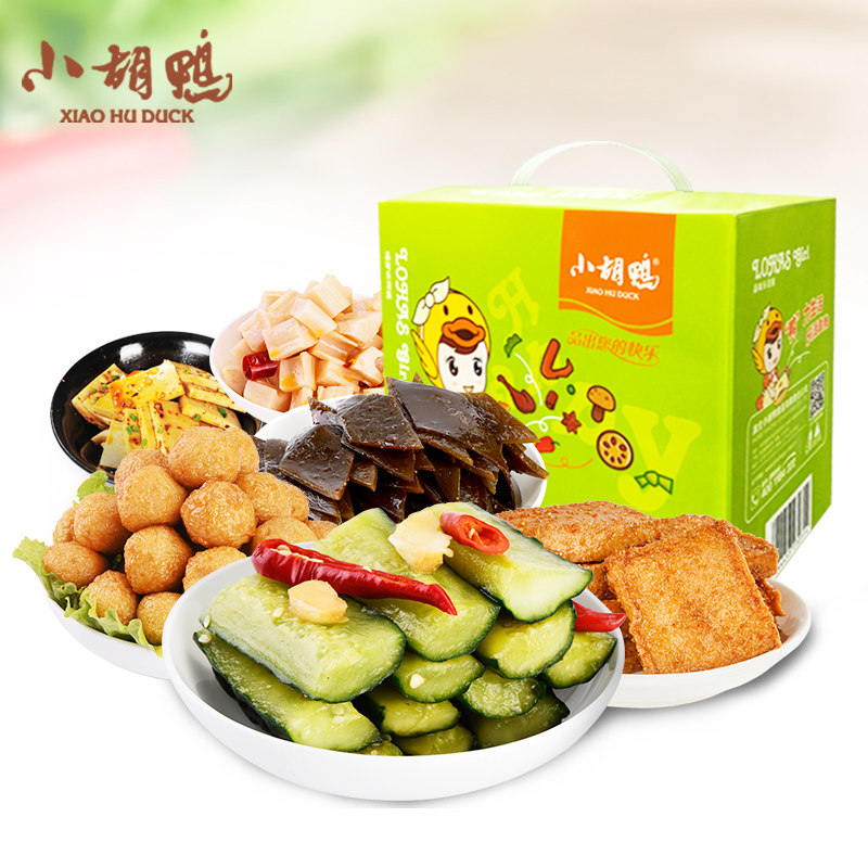 Подарочный набор закусок Xiao Hu-Duck 800 г (включая 6 видов вкуса), китайская комбинация закусок