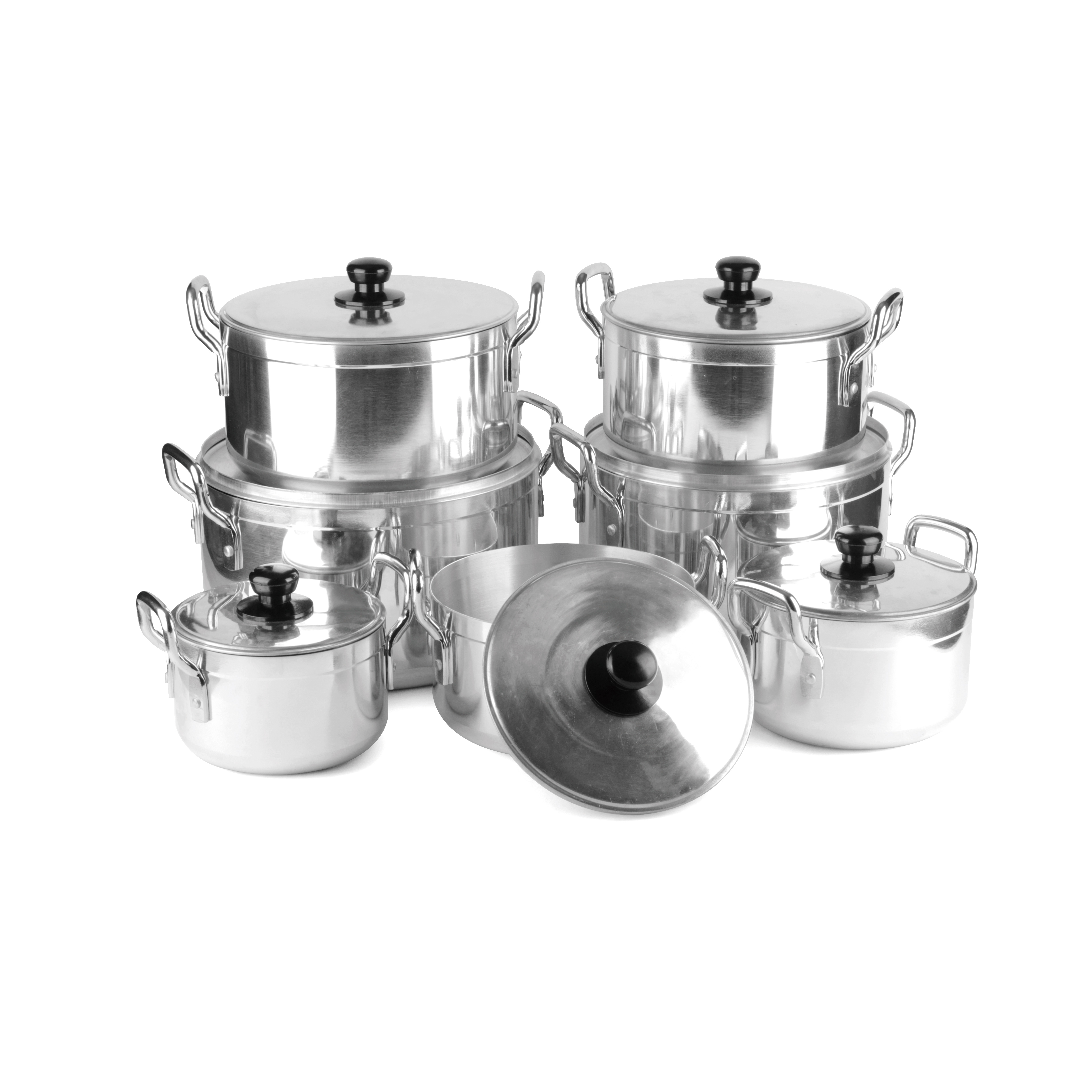 7Pcs wholesale kitchenware aluminium kitchen cooking pot cookware set