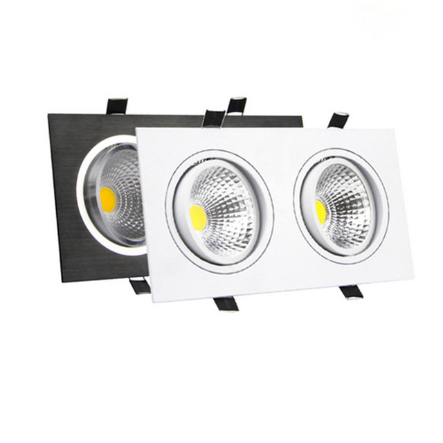 24 Вт регулируемый вниз свет COB Dimmable 2*12 Вт Светодиодный светильник