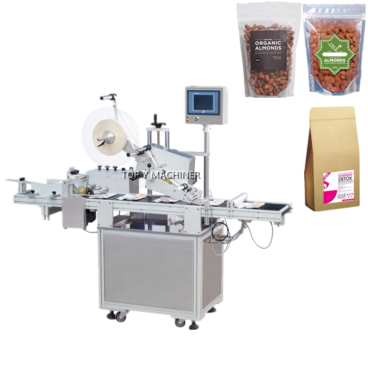 TOY Y High Speed Automatic Stand Up Pouch Labeler Sticker Label Machine Plastic Bag Labeling Machine With Great Price