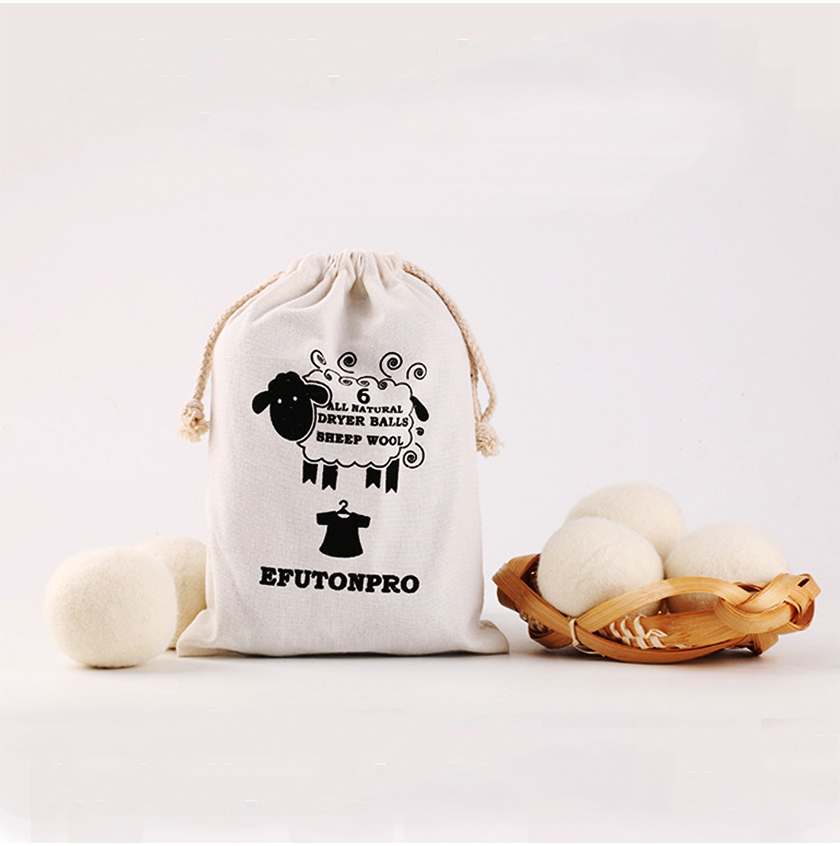 Eco-Friendly Nepal Made Natural Fabric Softener Handmade 100% Organic Wool Dryer Balls (6 Pack) Natural and Unscented