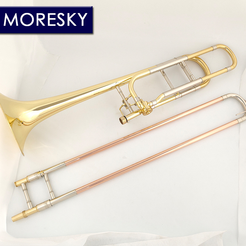 Moresky Тенор Тромбон Bb/F тон с мундштук чехол для переноски Чистящая салфетка MTB-2100