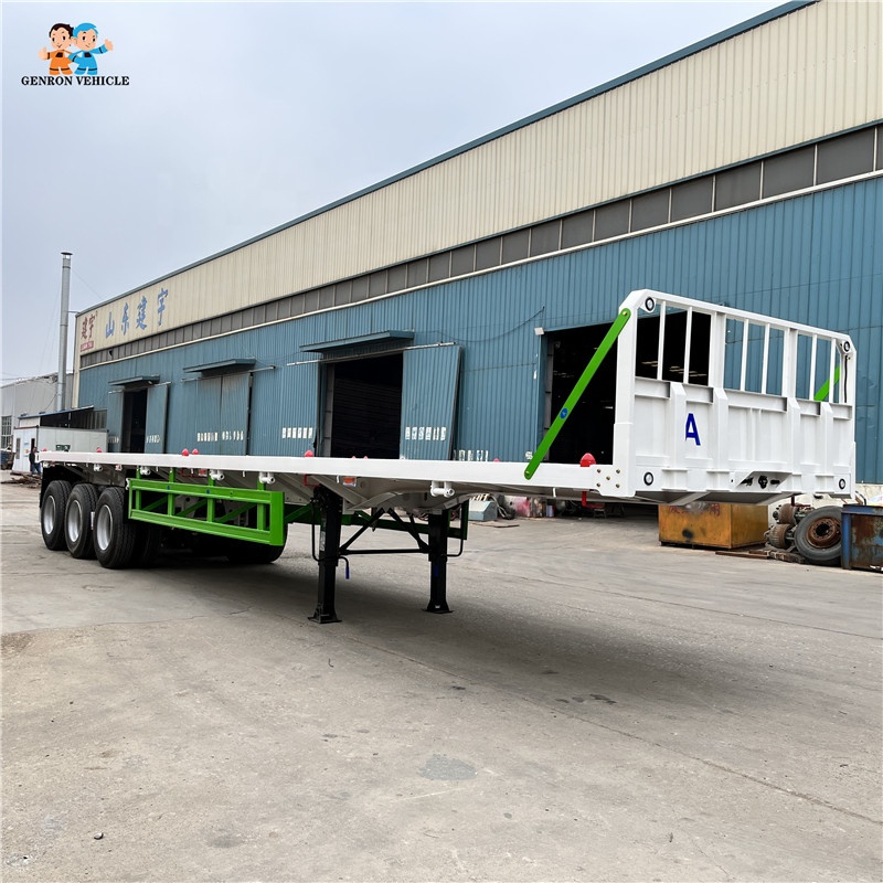 3 axles Flatbed trailer to transport 20 GP FT container or 40 GP FT container for Africa market