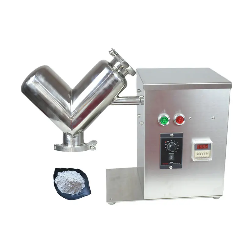VH Series Pharmaceutical Dry Powder Granule Agitator Mixing Machine, Lab V Type Powder Blender Mixer
