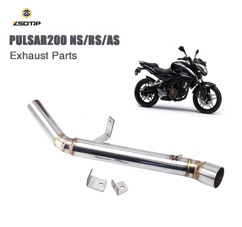Мотоциклетный Двигатель выхлопная труба для PULSAR200/200AS/200NS/200RS из нержавеющей стали серебристого цвета