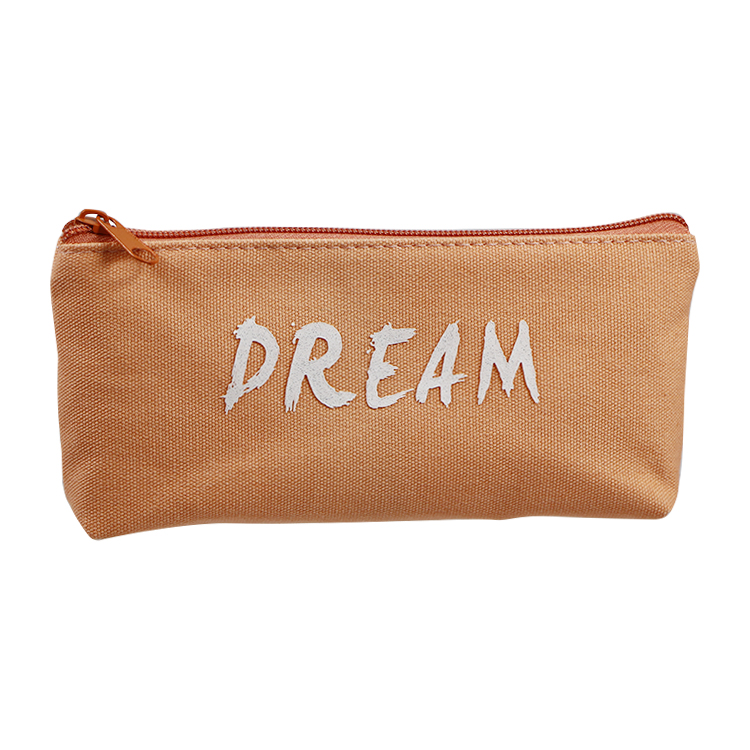 Promotional Various Durable Using Plain Zipper Canvas School Pencil Cases