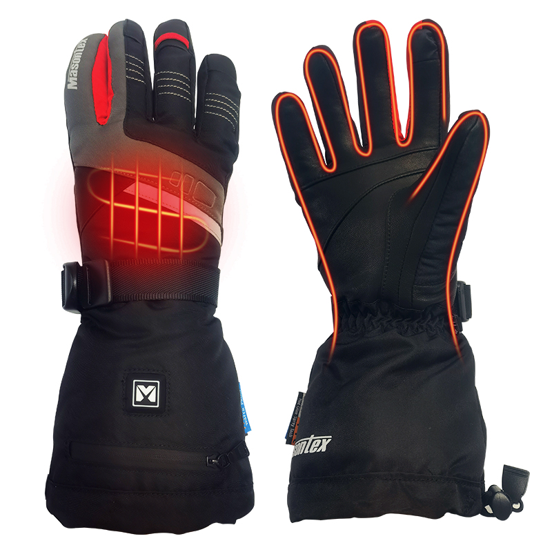 Heated Touch PTFE Waterproof Breathable Heat Gloves Winter sheep skin palm 3M Thinsulate insulation cotton Ski Winter Gloves