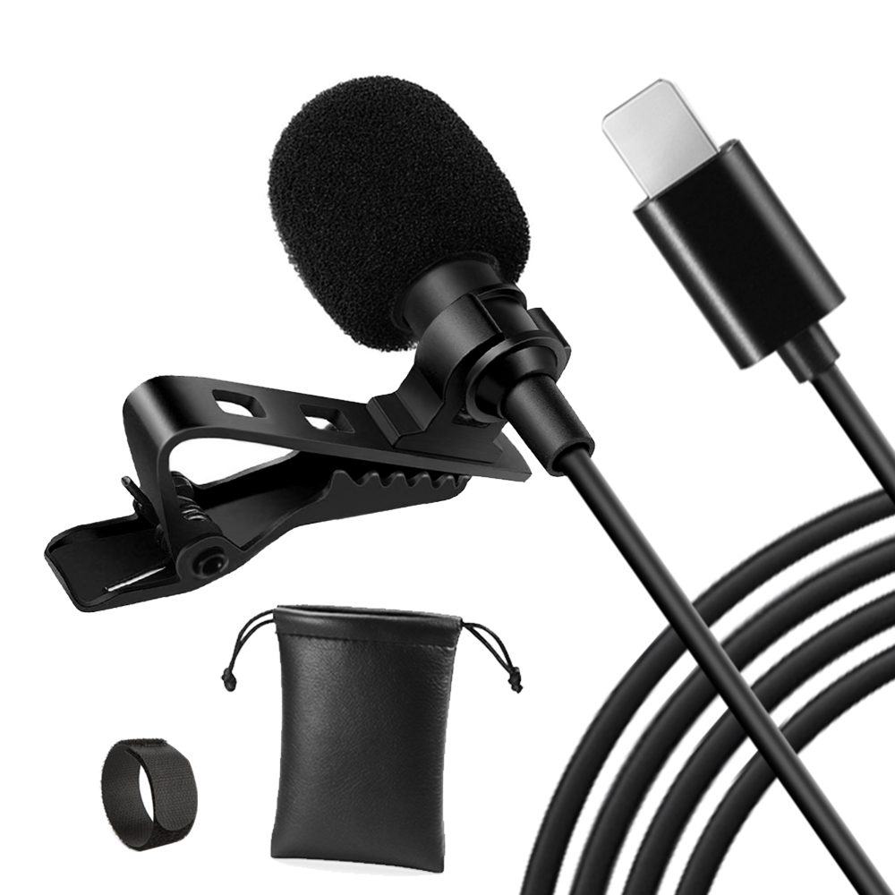 Профессиональный проводной мини-микрофон с отворотом и клипсой Lavalier для Iphone Type C Plug, обучающий громкоговоритель прямого эфира