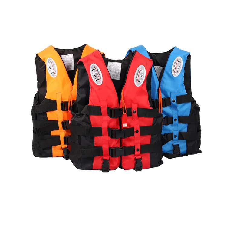Universal Outdoor Swimming Boating Skiing Driving Vest, Survival Suit Polyester Life Jacket for Adult Children/