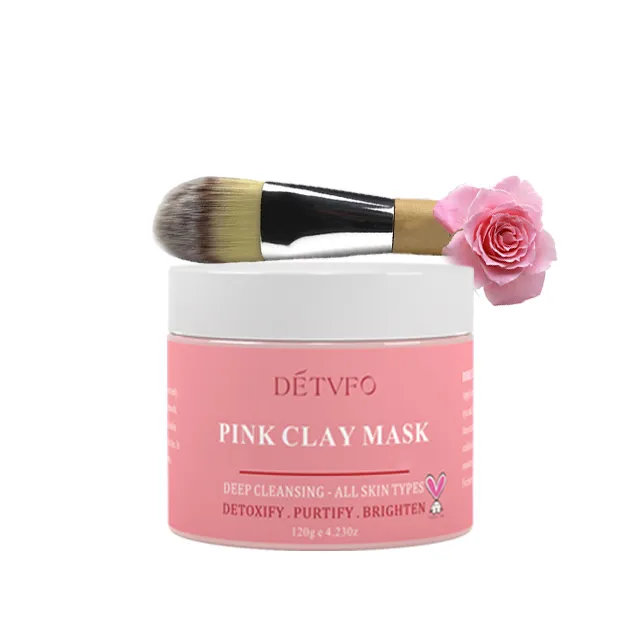 Pink Facial Nourishing Moisturizing Whitening Detox Anti-Wrinkle Deep Cleaning Mud Mask
