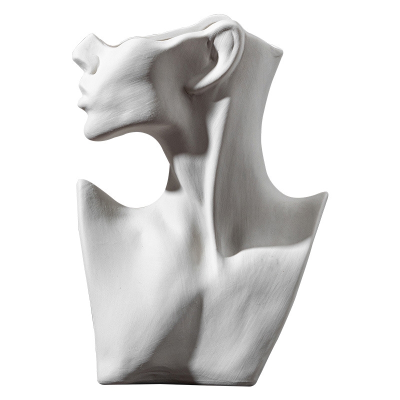 Nordic style Ceramic Tabletop Vases portrait vase Crafts Flower Home Decoration flower vase