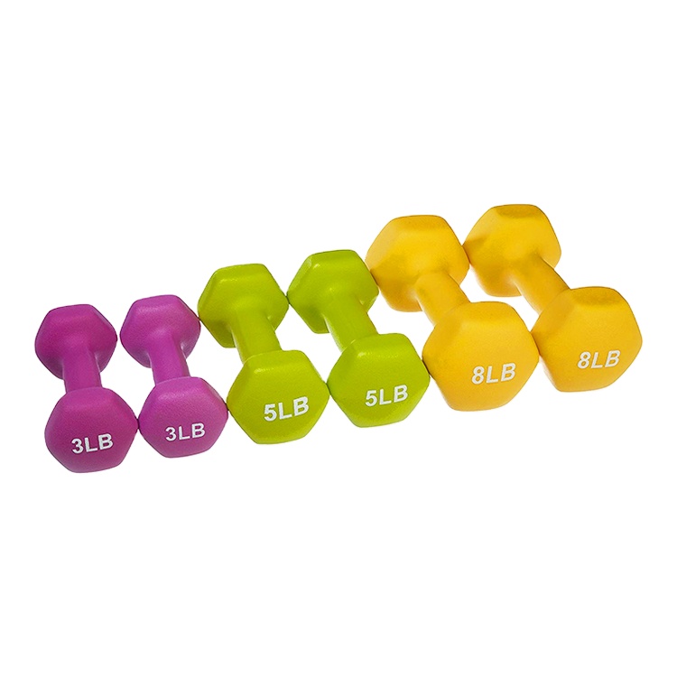 Neoprene Coated Ladies Adjustable Rubber Hexagonal Dumbbell Set Gym