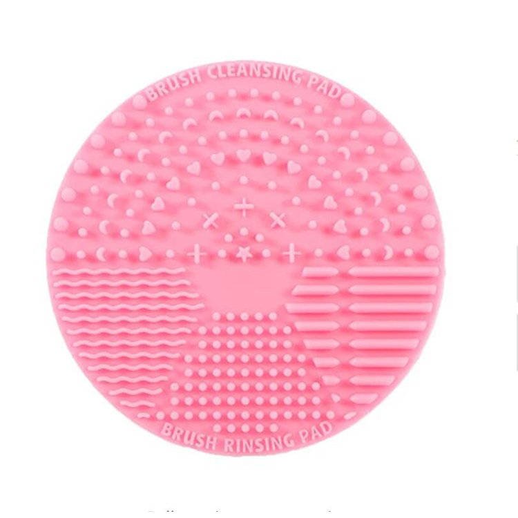 High quality Brush Washing Tools Eye makeup brush cleaning mat pad with Suction Cup