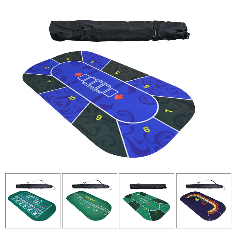 1.2*0.6M poker mat Texas Hold'em Poker Suede Rubber Table Cloth Top Digital printing Casino Board Game Poker Accessory