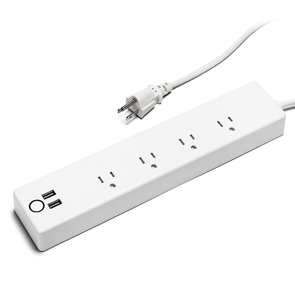 Умный сетевой фильтр Wi-Fi стандарта США с 4 отверстиями и 2 USB-выходами