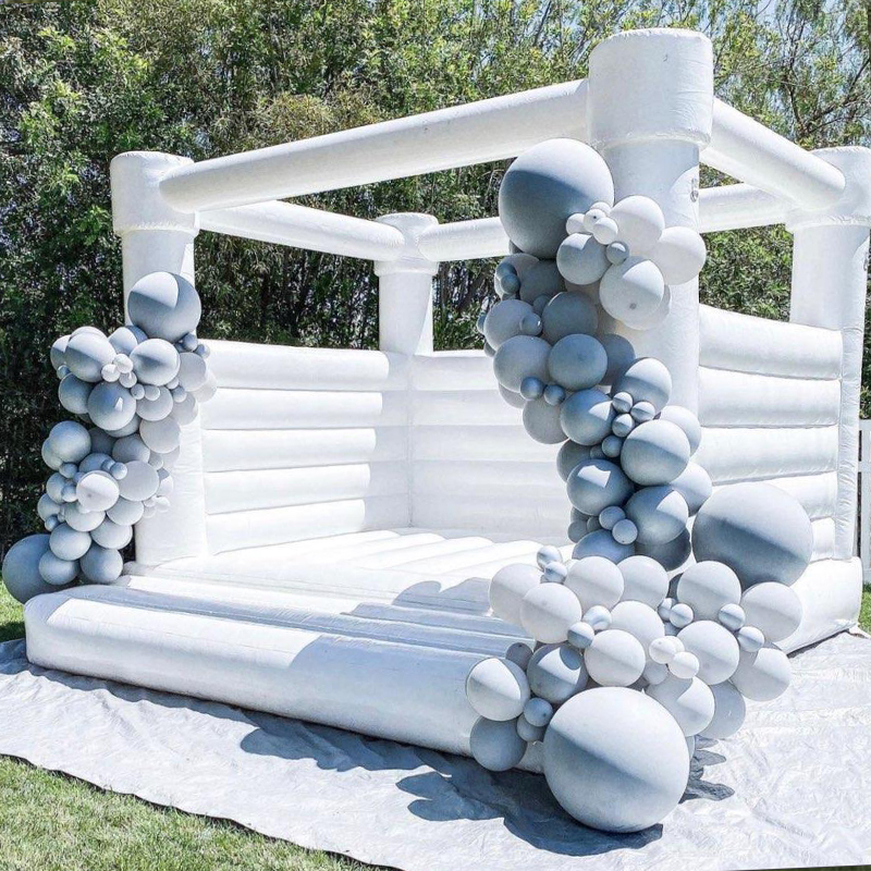 10x10 Adult White Bounce House Castel huge white and purple bounce houses bouncing castle white