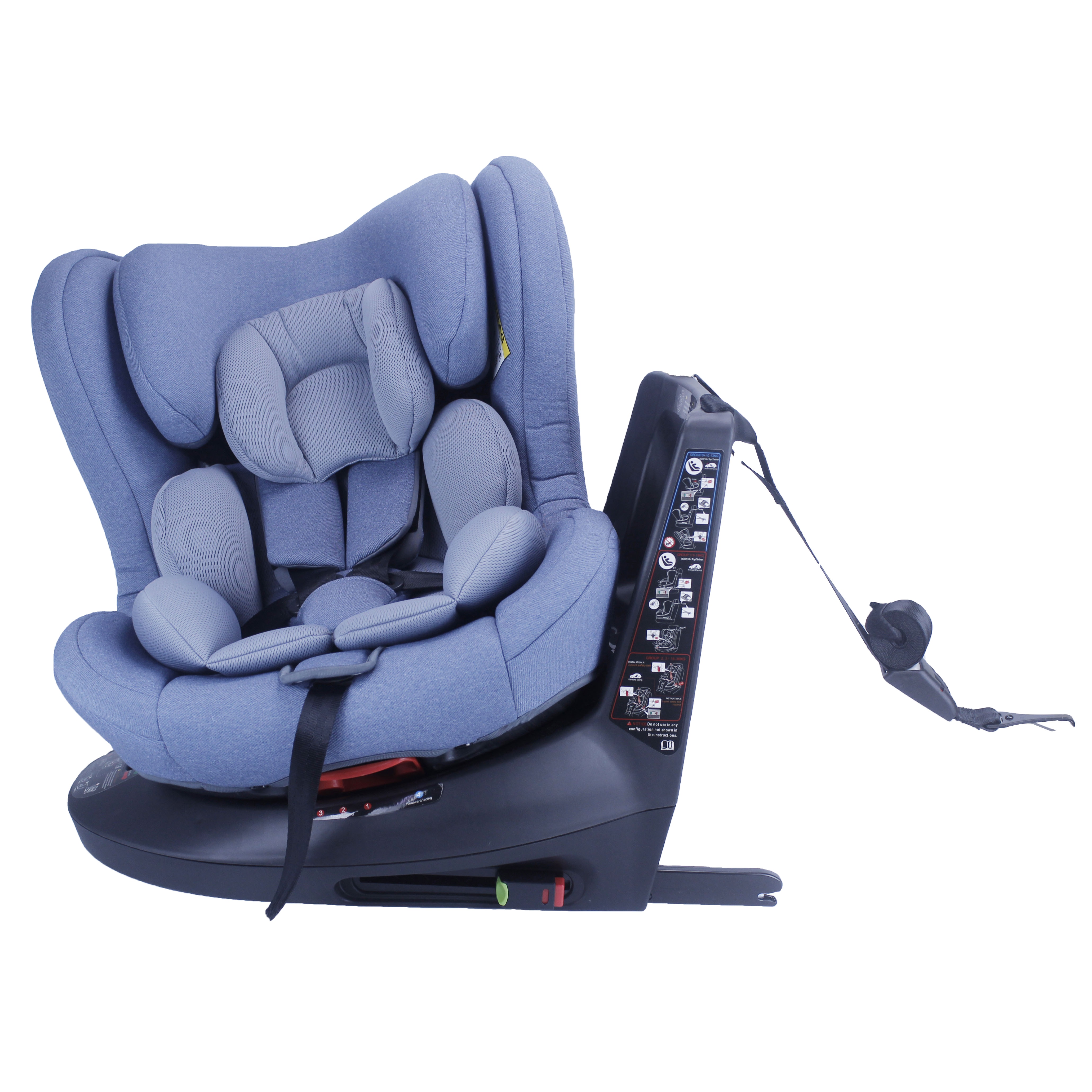 Factory supply adjustable baby safety car seats rotated 360 degree with ISOFIX,Group0,12,3(0-36kgs)