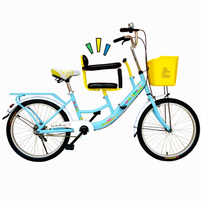 luchen-factory new model 1x7 1x6 speed two seat tandem bikes folding bicycle for mother and baby bike
