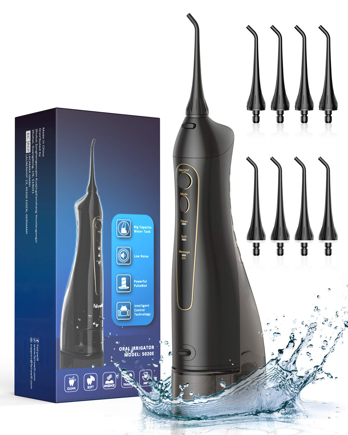 Hot sell portable oral irrigator usb rechargeable water floss oral irrigator faucet dental oral irrigator morocco from in chain