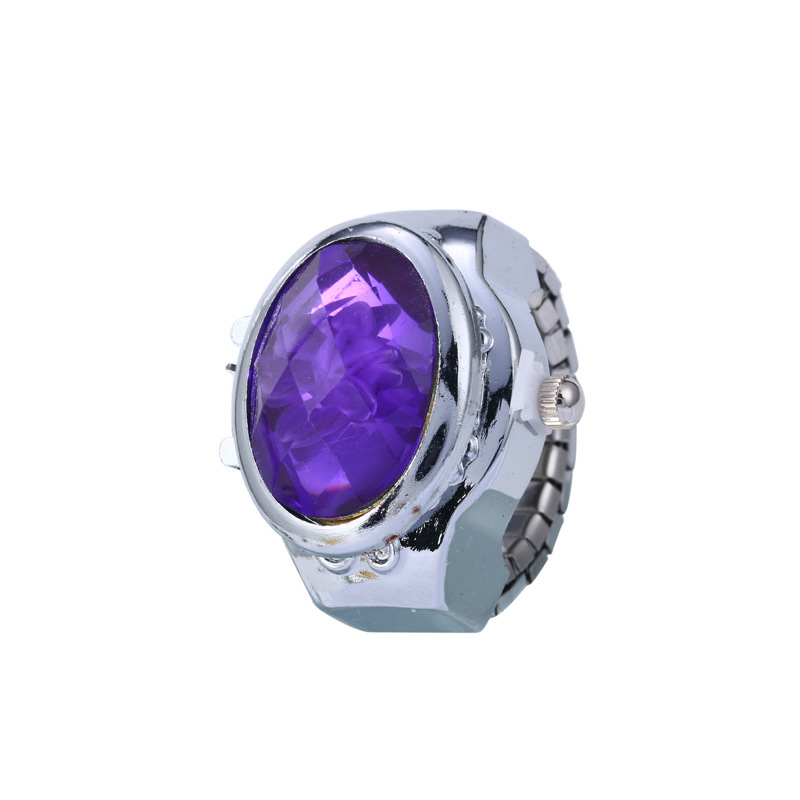 Low MOQ OEM Latest Design Unique Gemstone Quartz Watches Vintage Ladies Digital Finger Ring Watch