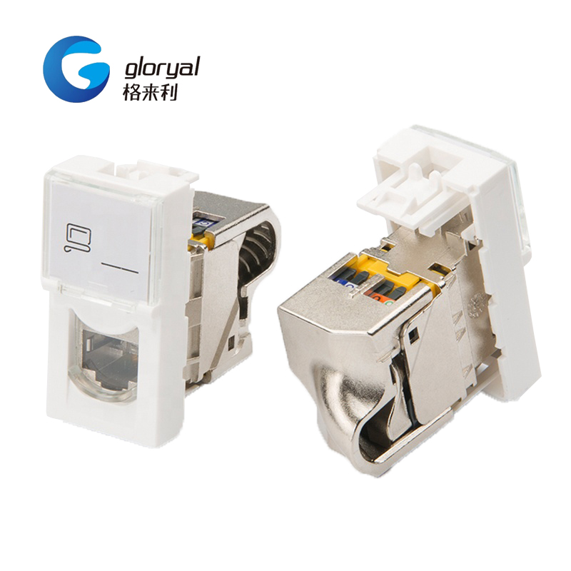76573 Toolless cat6A Keystone Jack Франция RJ45 розетка keystone французский тип STP