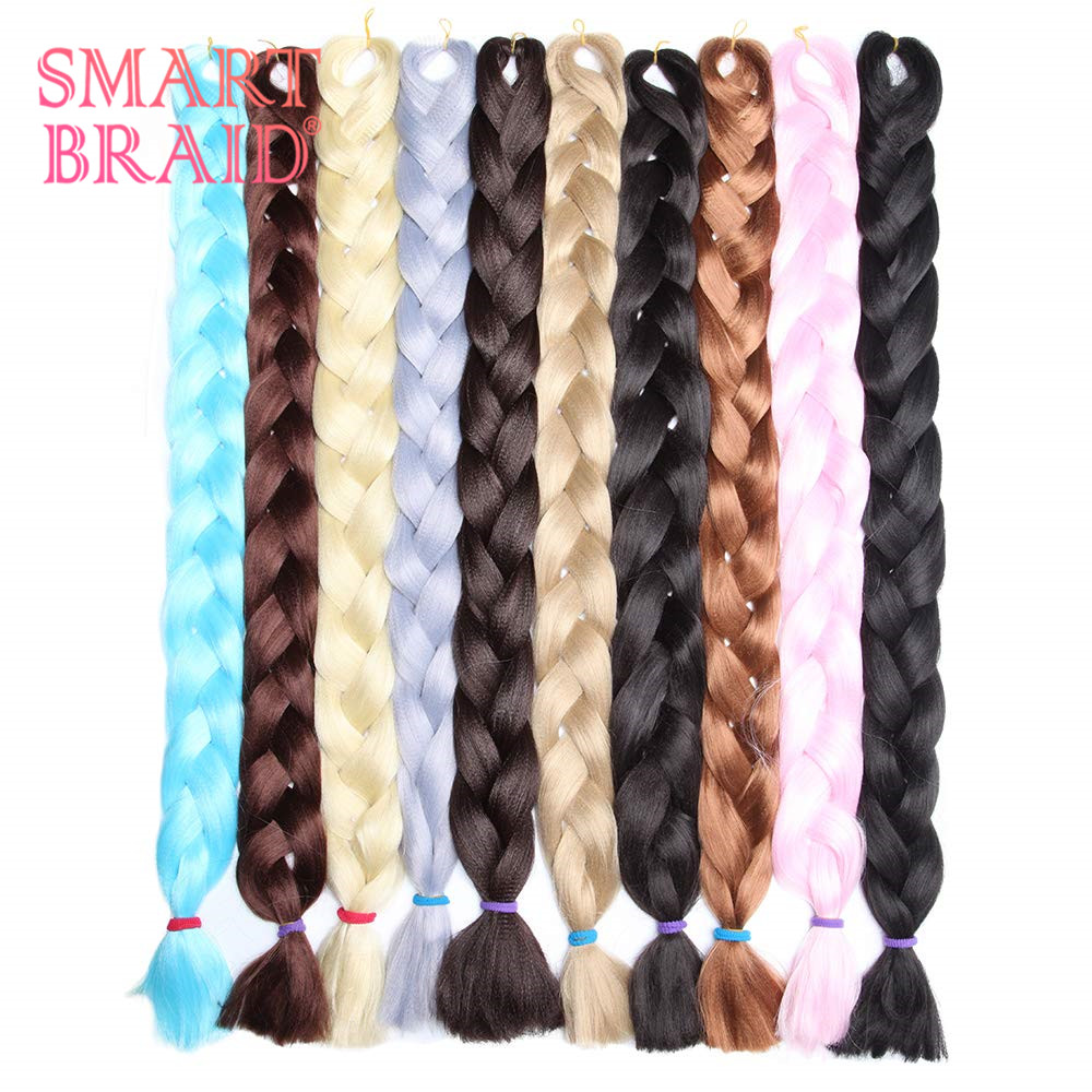 X Smartbraid синтетические Джамбо косички оптом синтетические волосы Вязание крючком косички синтетические волокна косички для наращивания волос