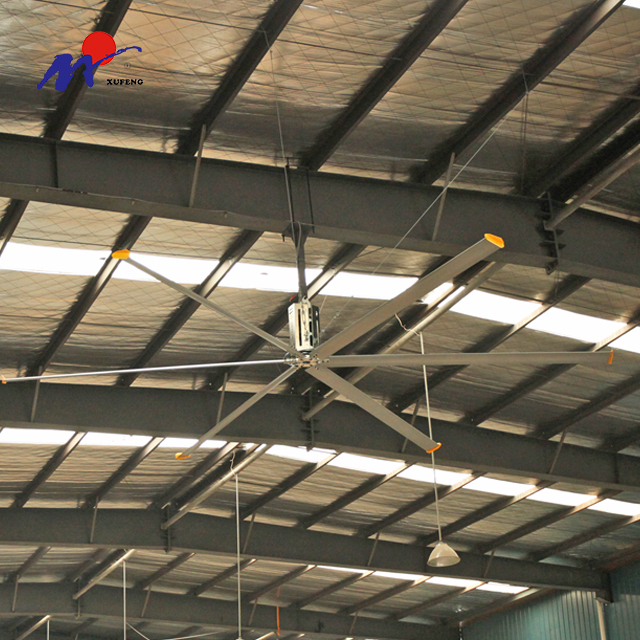 HVLS Электрическая безопасность автоматические 24ht большие промышленные потолочные вентиляторы