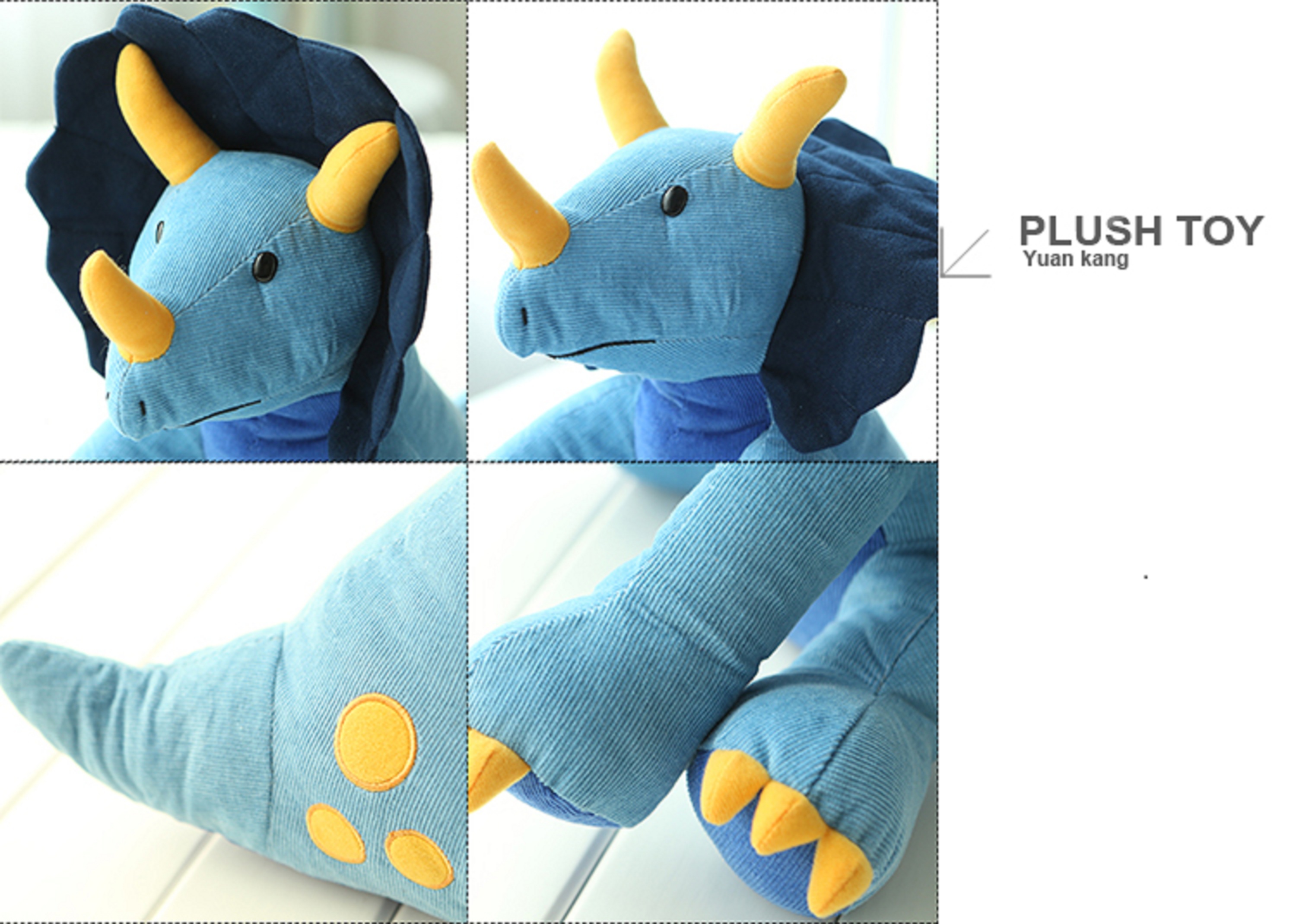 Лидер продаж, милая Реалистичная плюшевая игрушка-динозавр Triceratops от производителя